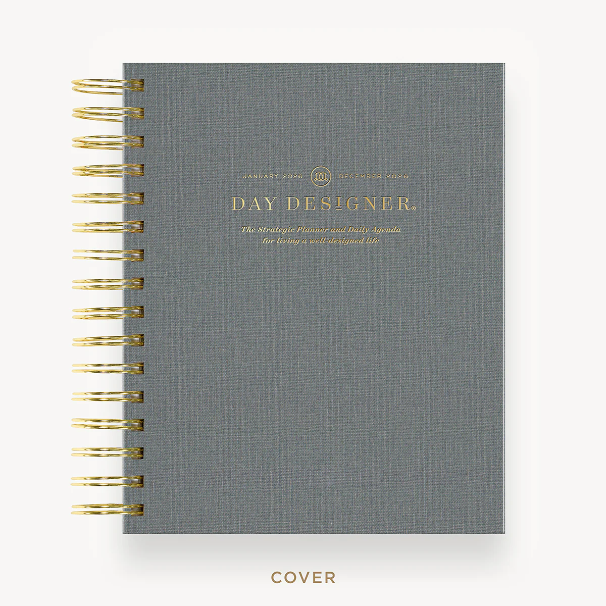 2026 Mini Daily Planner: Charcoal Bookcloth - Image 4