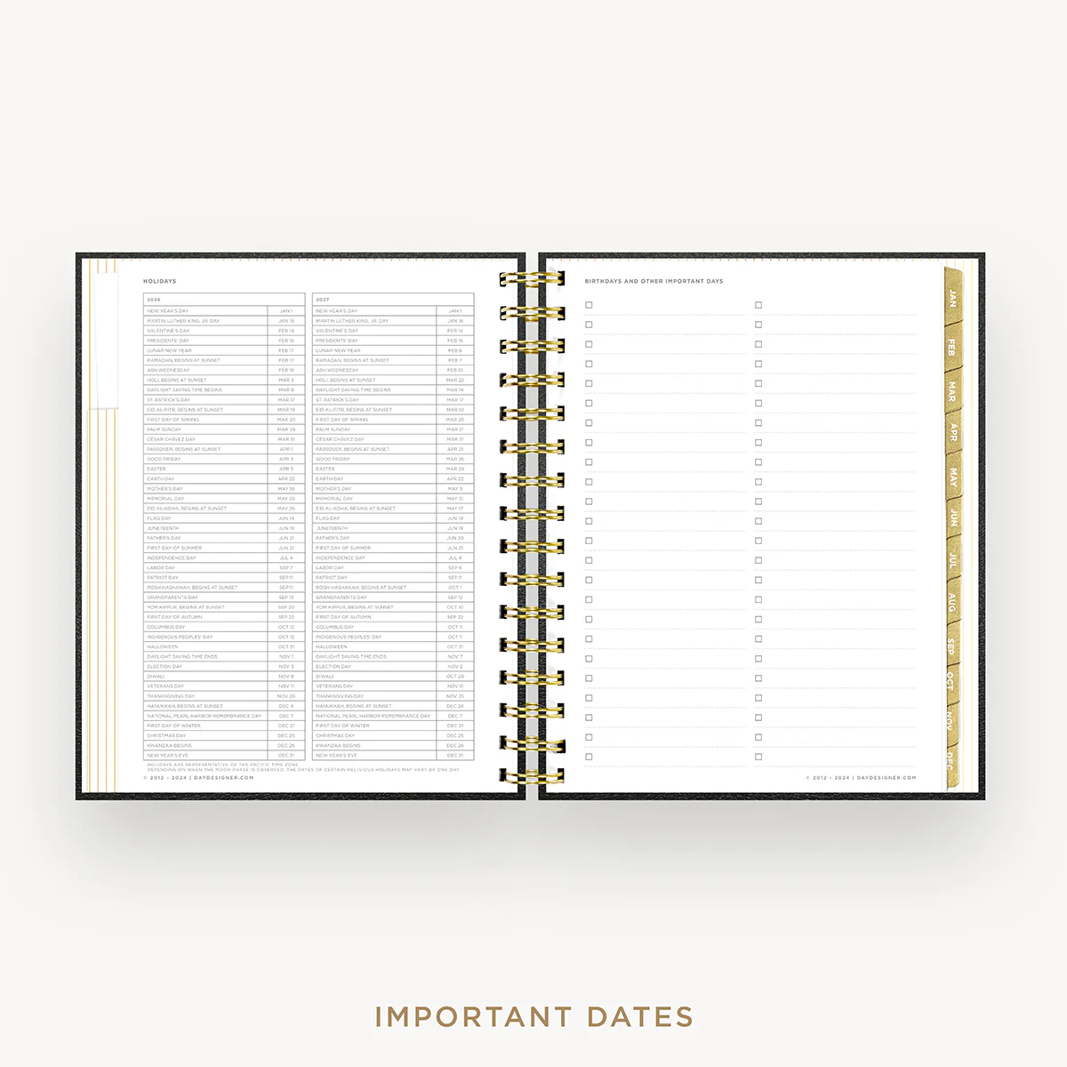 2026 Mini Daily Planner: Classic Black Pebble Texture - Image 11