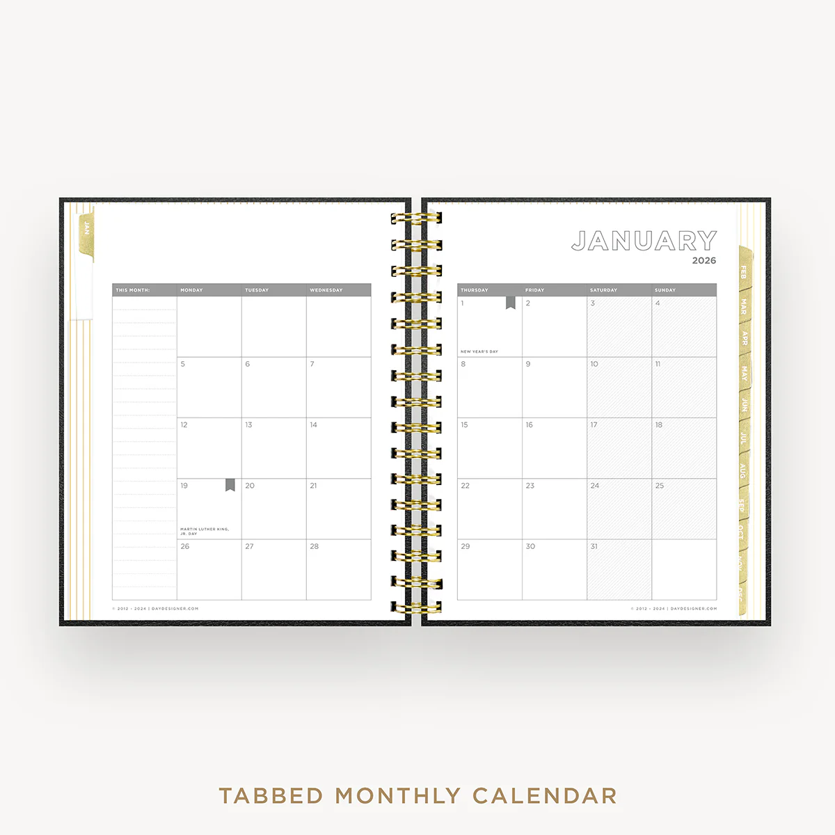 2026 Mini Daily Planner: Classic Black Pebble Texture - Image 12