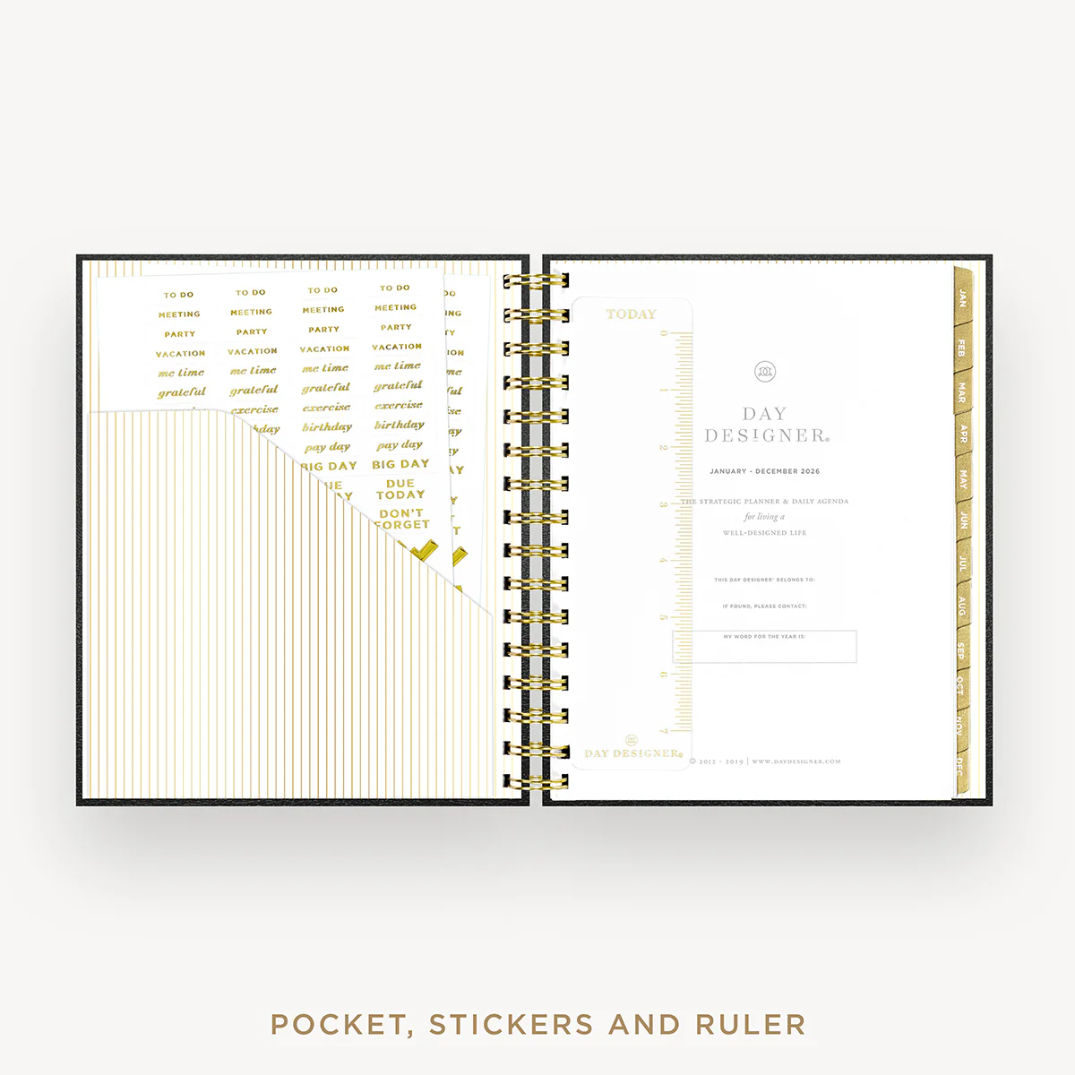 2026 Mini Daily Planner: Classic Black Pebble Texture - Image 5