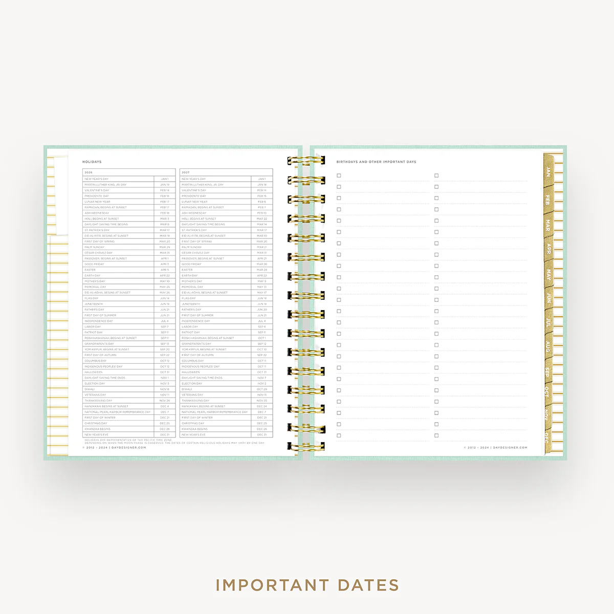 2026 Mini Daily Planner: Sage Bookcloth - Image 11