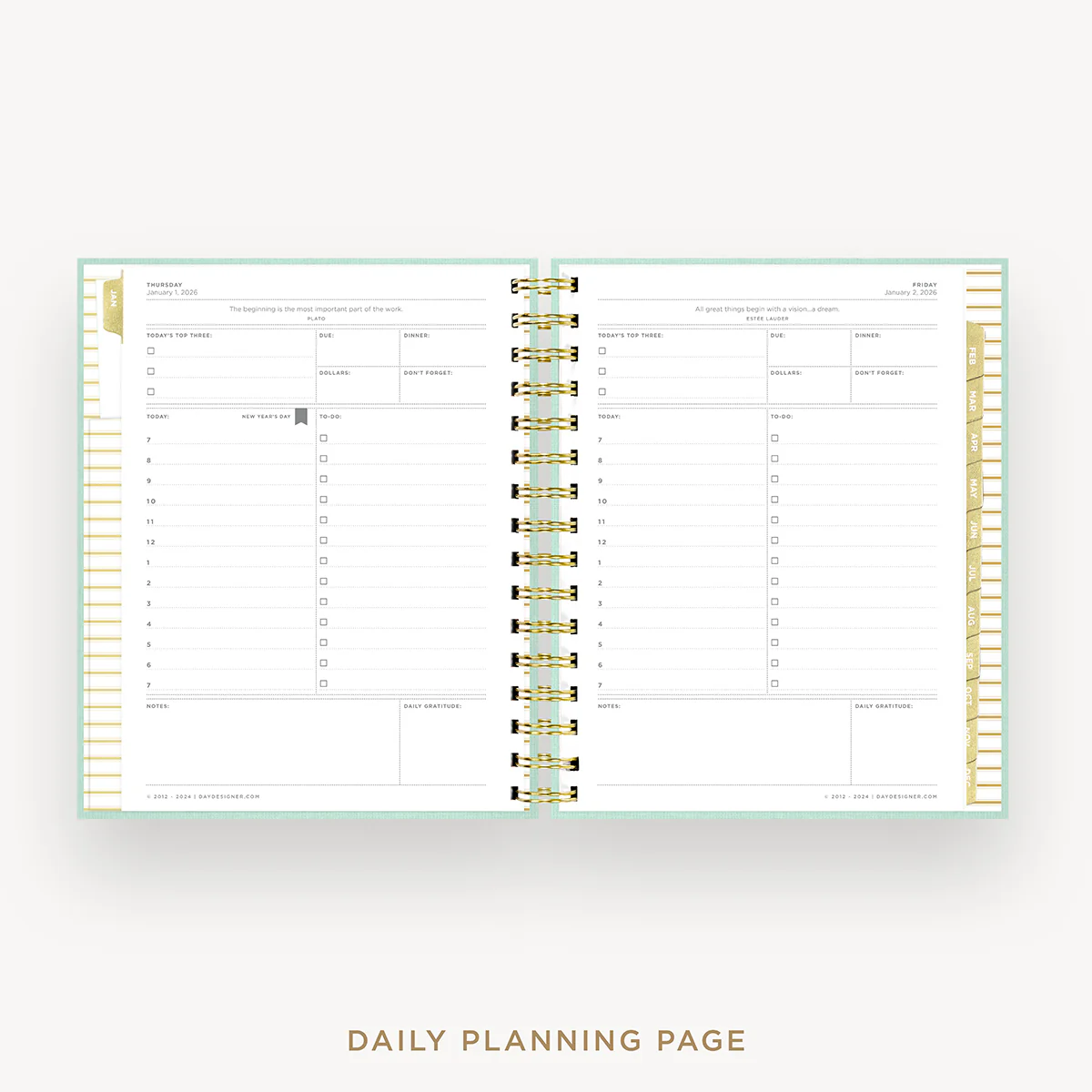 2026 Mini Daily Planner: Sage Bookcloth - Image 13