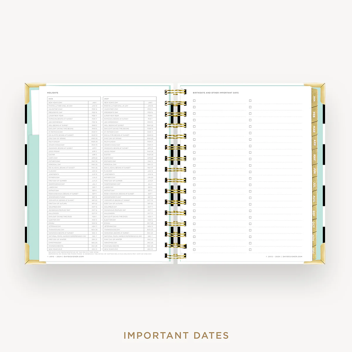 2026 Mini Weekly Planner: Black Stripe - Image 12
