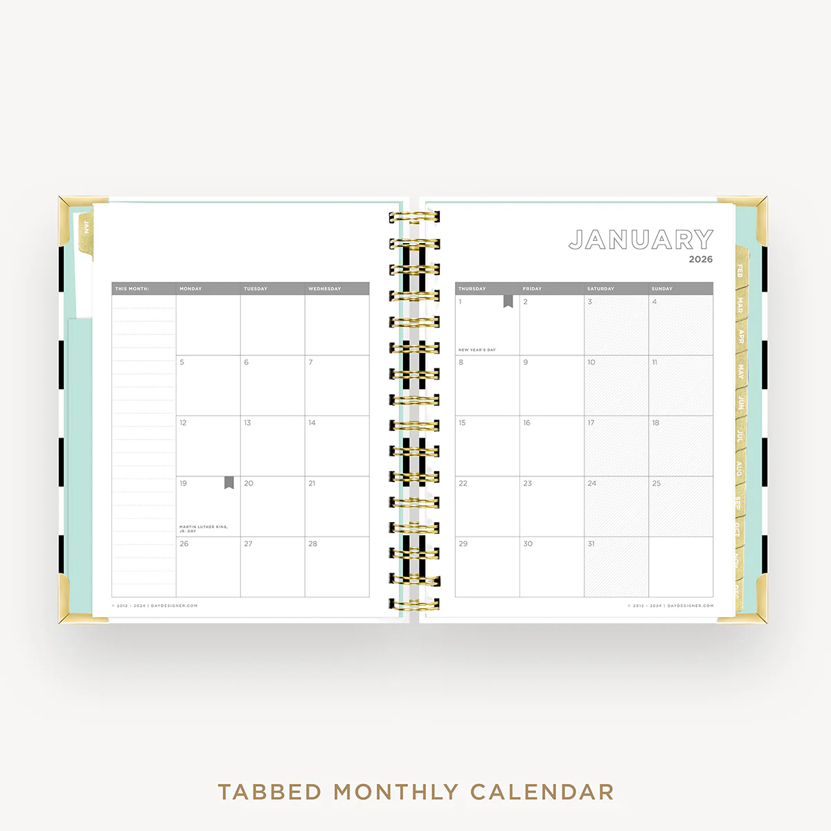 2026 Mini Weekly Planner: Black Stripe - Image 13