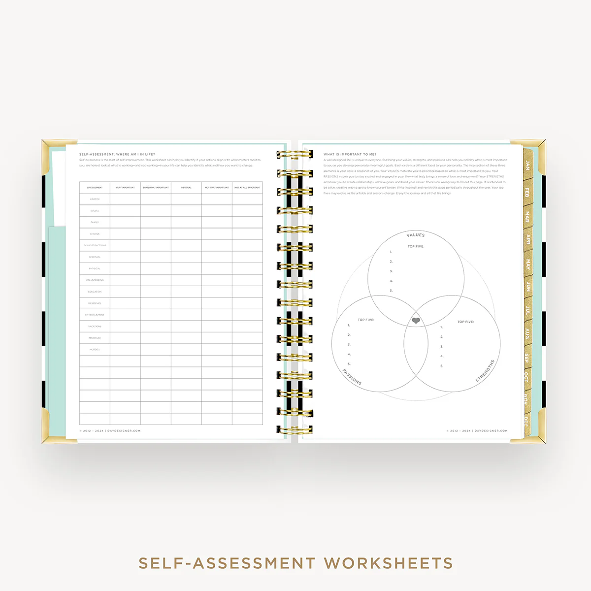 2026 Mini Weekly Planner: Black Stripe - Image 8