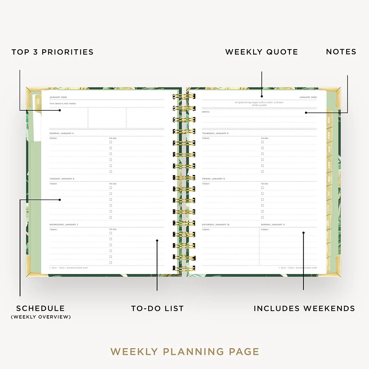 2026 Mini Weekly Planner: St. Barts - Image 3