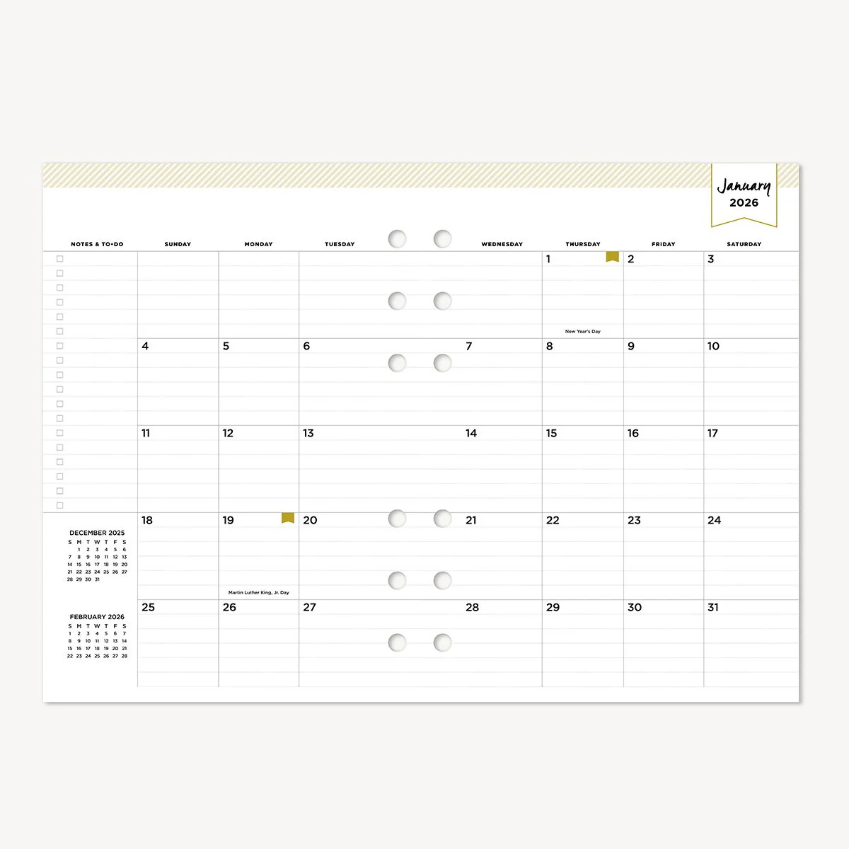 A5 Planner Inserts: 2026 Monthly Calendar (Calendar Year) - Image 4