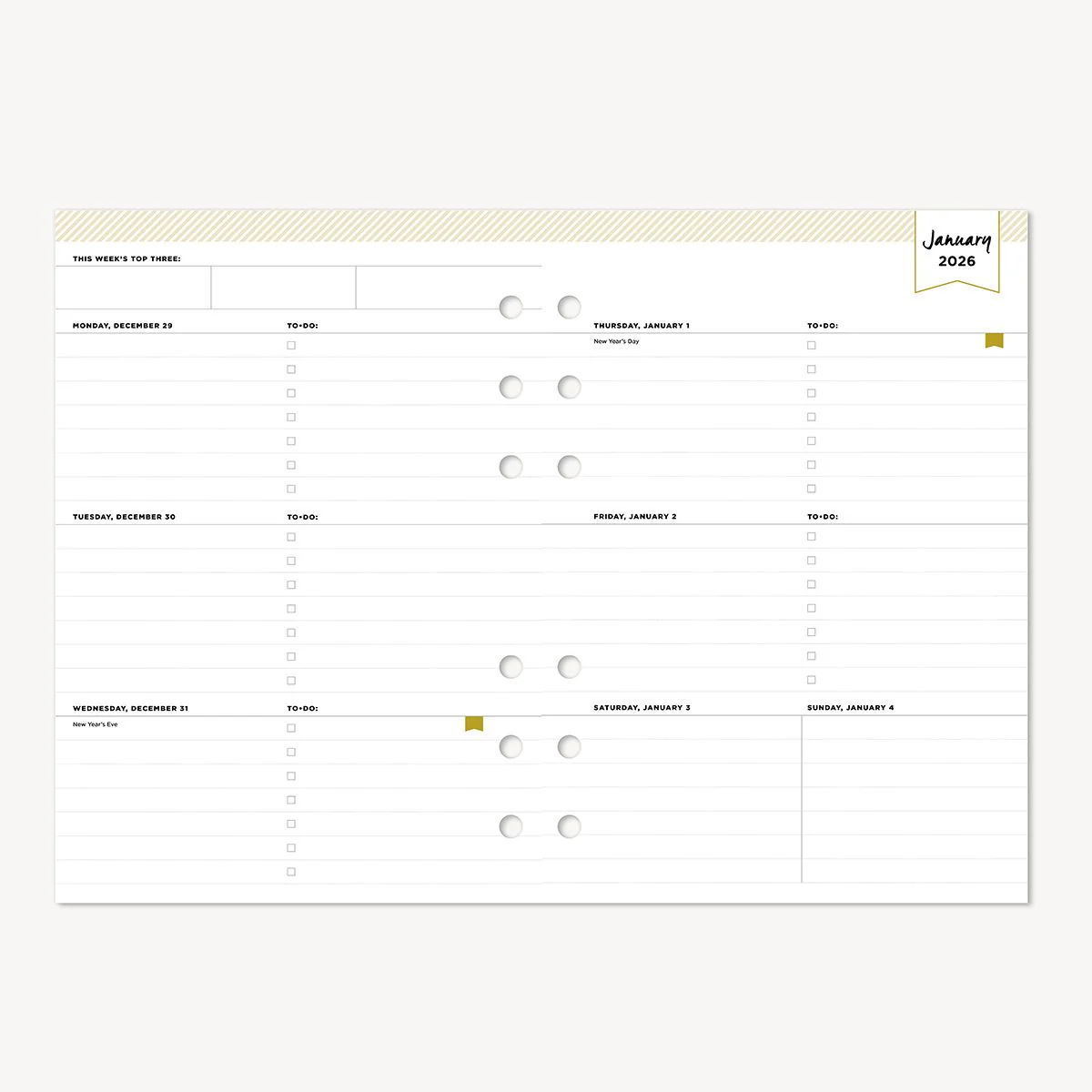 A5 Planner Inserts: 2026 Weekly/Monthly A5 (Calendar Year) - Image 5