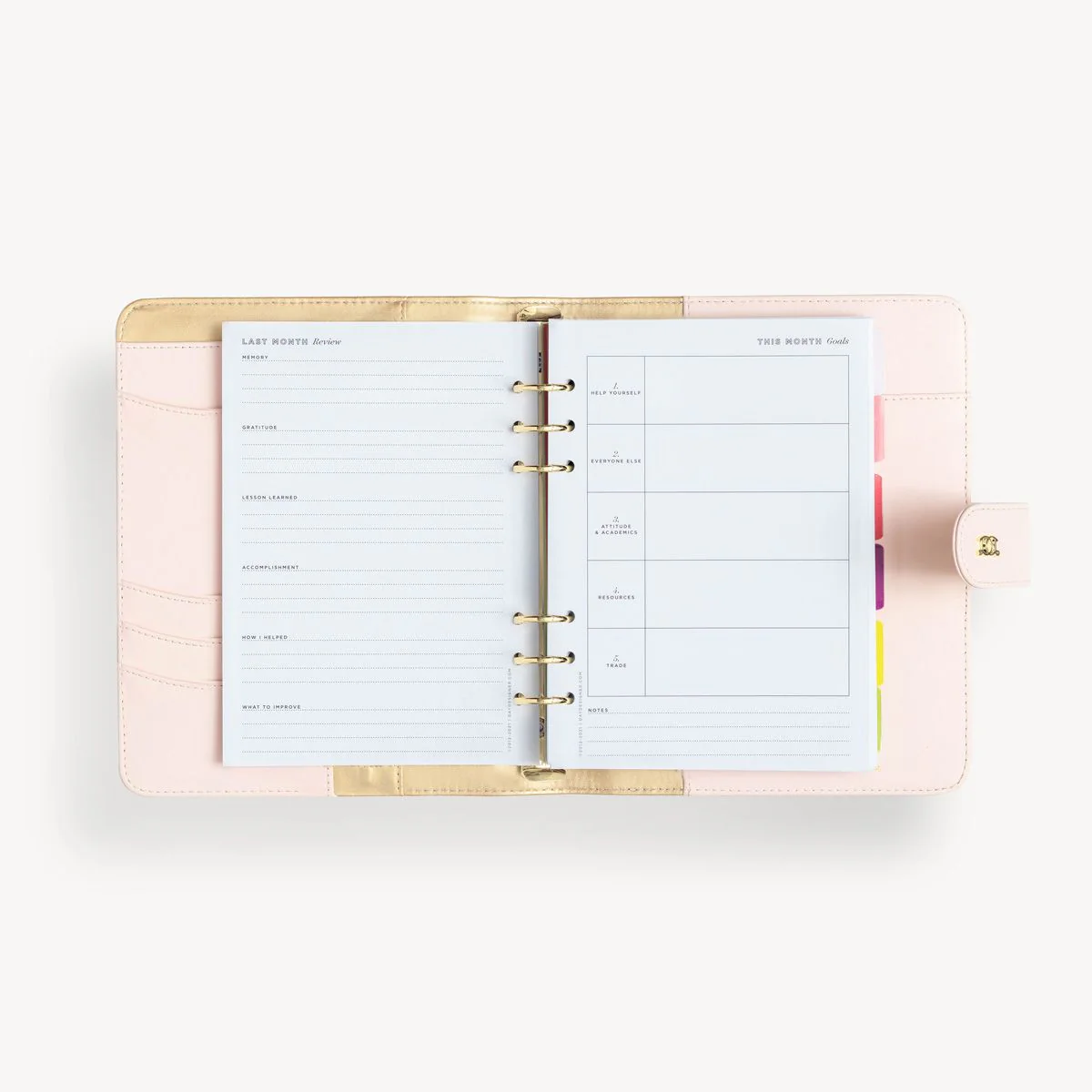 A5 Vegan Leather Planner: Blush - Image 4
