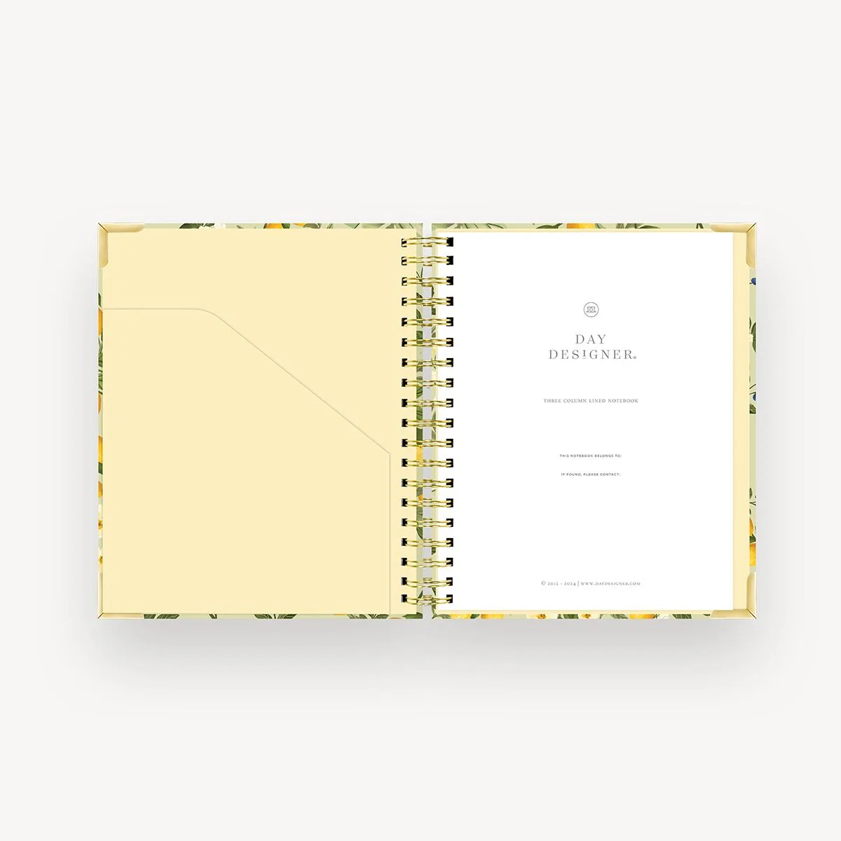 Lined Notebook: Lemon Floral Sage - Image 3